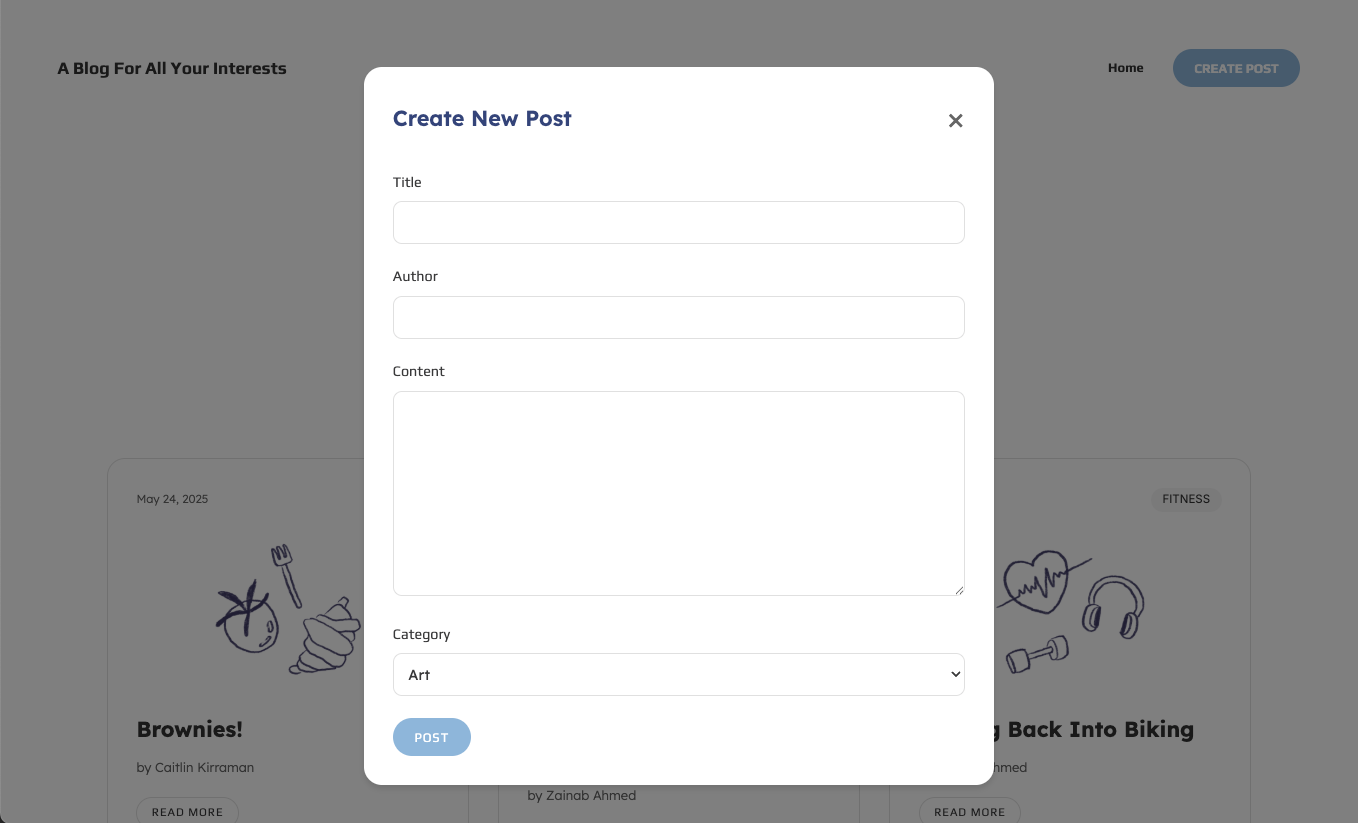 Hobby Blog site screenshot 3